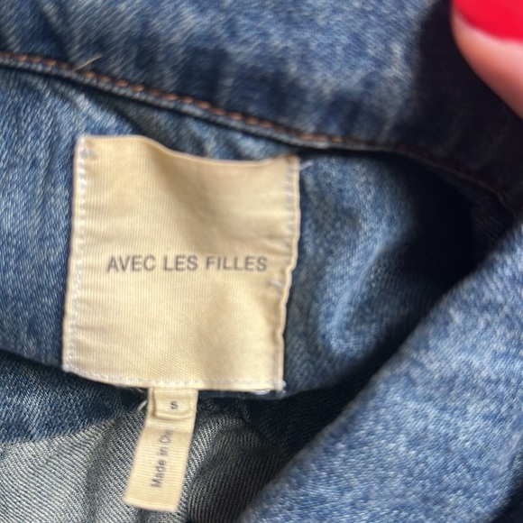 AVEC LES FILLES “Follow Me" Denim Jacket size small - Picture 5 of 6